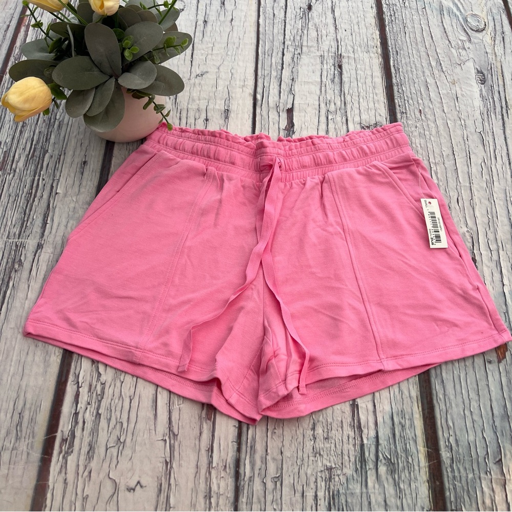 DAILY RITUAL Women's Pull on Supersoft terry pink short Size S